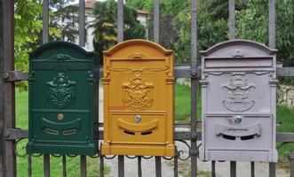 Letter box mailbox for receiving incoming mail photo