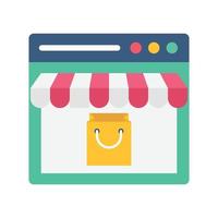 online Shopping Vector icon which is suitable for commercial work and easily modify or edit it