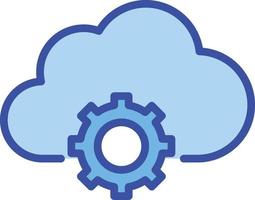 Cloud Setting Isolated Vector icon which can easily modify or edit