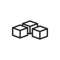 cube ice icon for website, presentation symbol vector