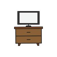 vector de muebles de armario de televisión editable para la presentación del icono del sitio web