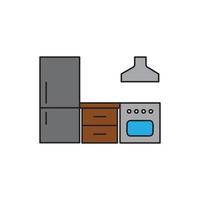 vector de juego de cocina editable para la presentación del icono del sitio web