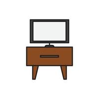 vector de muebles de armario de televisión editable para la presentación del icono del sitio web