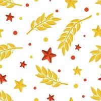 Victory Day May 9 Pattern background Banner for the holiday with stars laurel branch Vector illustration