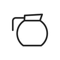 tea pot icon for website, presentation symbol vector