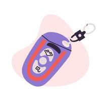 Smart car key, flat vector modern illustration in trendy colors, isolated on a white background.