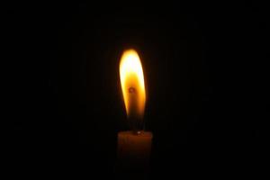 Candles of light in dense darkness photo