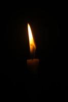Candles of light in dense darkness photo