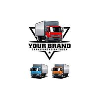 freight delivery truck, semi truck, dump truck isolated vector
