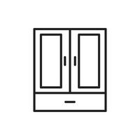 cupboard wardrobe for website graphic resource, presentation, symbol vector