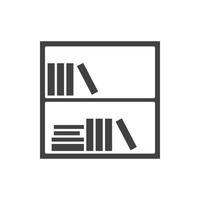 icono de estante de libros para recurso gráfico de sitio web, presentación, símbolo vector