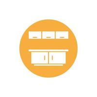 cupboard wardrobe for website graphic resource, presentation, symbol vector