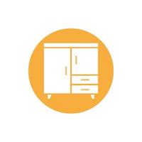 cupboard wardrobe for website graphic resource, presentation, symbol vector