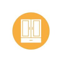 cupboard wardrobe for website graphic resource, presentation, symbol vector