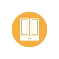 cupboard wardrobe for website graphic resource, presentation, symbol vector