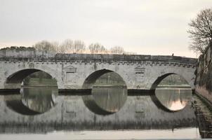 Roman bridge in Rimini photo