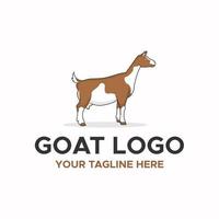 Goat and Farm Logo Sign Design vector