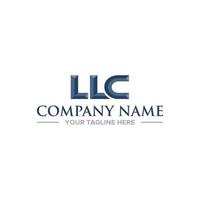 LLC Initial Logo Sign Design for Your Company vector