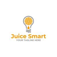 diseño de letrero de logotipo inteligente de jugo vector