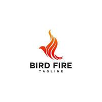 Bird Fire Logo Sign Design vector