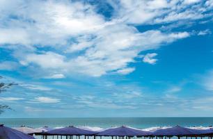 Large umbrella at Cha-Am beach photo