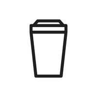 plastic cup coffee icon for website, presentation symbol vector