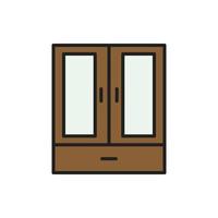 cupboard wardrobe for website graphic resource, presentation, symbol vector