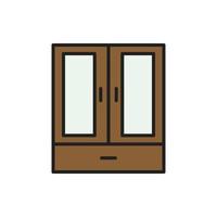 cupboard wardrobe for website graphic resource, presentation, symbol vector