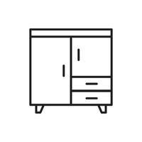 cupboard wardrobe for website graphic resource, presentation, symbol vector