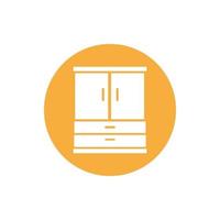 cupboard wardrobe for website graphic resource, presentation, symbol vector
