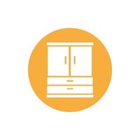 cupboard wardrobe for website graphic resource, presentation, symbol vector