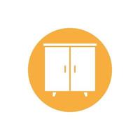 cupboard wardrobe for website graphic resource, presentation, symbol vector