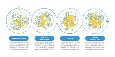 mejorar la salud mental durante el embarazo plantilla infográfica vectorial. elementos de diseño de esquema de presentación. visualización de datos con 4 pasos. gráfico de información de la línea de tiempo del proceso. diseño de flujo de trabajo con iconos de línea vector