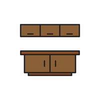 cupboard wardrobe for website graphic resource, presentation, symbol vector