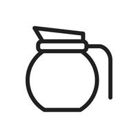 tea pot icon for website, presentation symbol vector