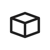 cube ice icon for website, presentation symbol vector