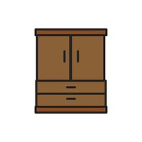 cupboard wardrobe for website graphic resource, presentation, symbol vector