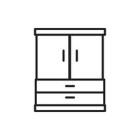 cupboard wardrobe for website graphic resource, presentation, symbol vector