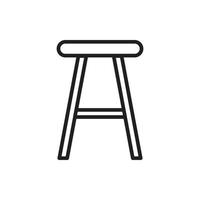 wooden chair for website graphic resource, presentation, symbol vector