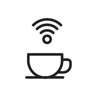 cafe wifi icon for website, presentation symbol vector