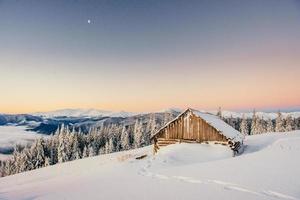 yurt and chalets in the mountains in the west photo