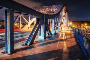 Bridge Vistula river promenade , Krakow,  Poland photo