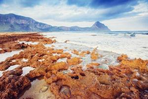 Spring panorama of sea coast city Trapany. Sicily, Italy, Europe photo