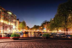 Highlighting buildings and streets Amsterdam, the Netherlands photo