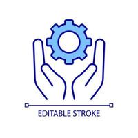 Technical support RGB color icon. Troubleshooting option. Repairing faults and defects. Tech support operations. Isolated vector illustration. Simple filled line drawing. Editable stroke