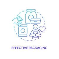 Packaging optimization concept icon. Audience preference understanding. Convenient and reliable wrapping. Product covering abstract idea thin line illustration. Vector isolated outline color drawing