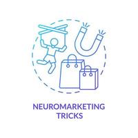 Marketing neuroscience tricks concept icon. Behavior research. Attracting new clients. Customer emotions manipulation abstract idea thin line illustration. Vector isolated outline color drawing