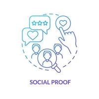 Social influence concept icon. Audience loyalty. Customer review about purchased product. Service quality rating abstract idea thin line illustration. Vector isolated outline color drawing