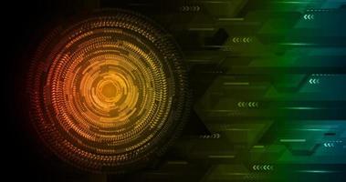 Blue eye cyber circuit future technology concept background vector