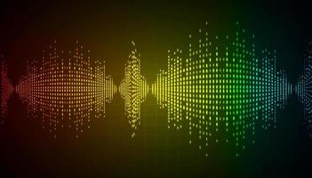 Sound waves oscillating dark light vector
